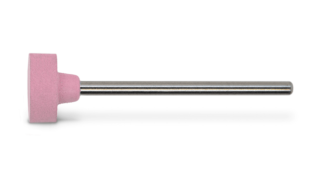 Polijster Universal, roze, wiel, Ø 11 x 4 mm, zacht, korrel zeer fijn, HP-schacht