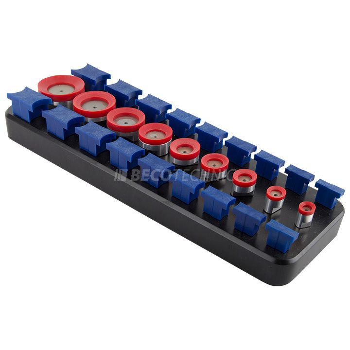 VOH compleet assortiment met 9 zuignappen en 9 spanbekken voor pershouder B-30