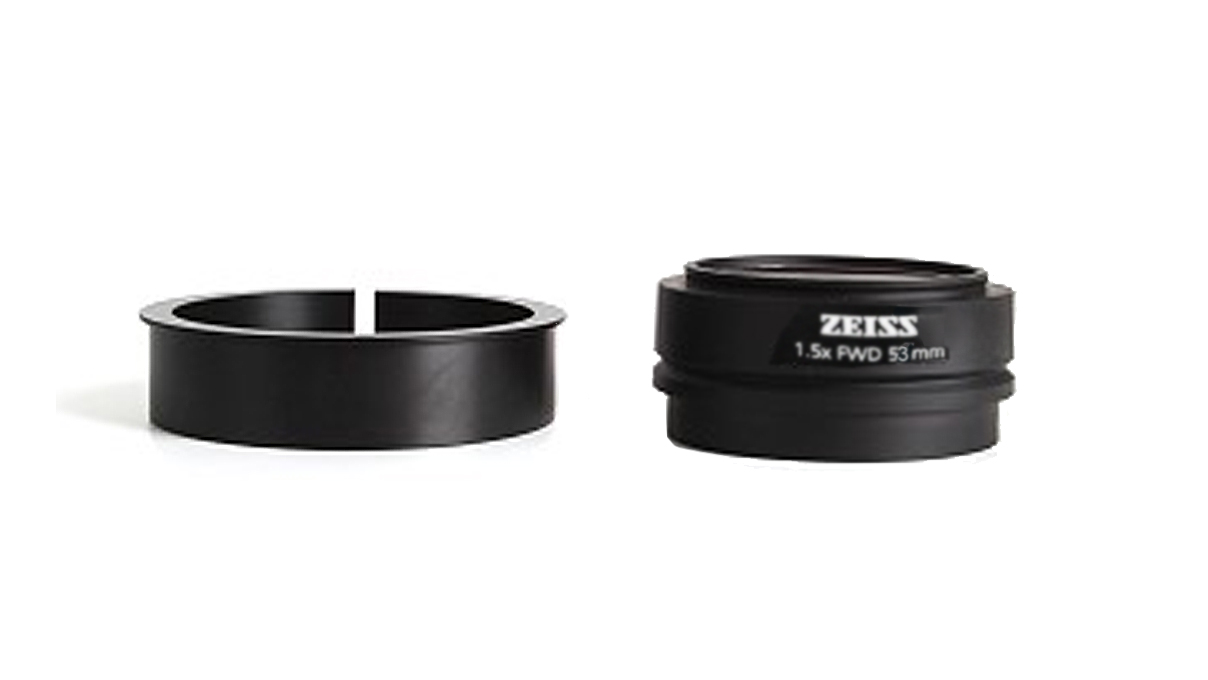 Zeiss Front Optics 5 Apo 1.5x FWD 53 mm - Thread M49x0.75 for analyzer - Adapter d=58 mm to D=66 mm