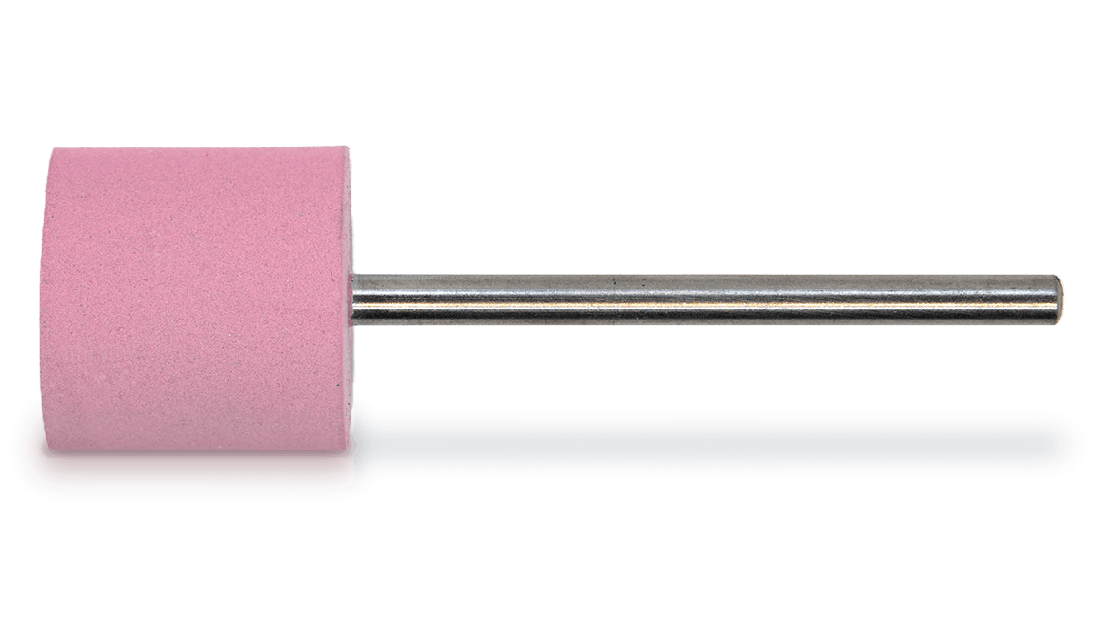 Polijster Universal, roze, cilinder, Ø 12 x 14 mm, zacht, korrel zeer fijn, HP-schacht