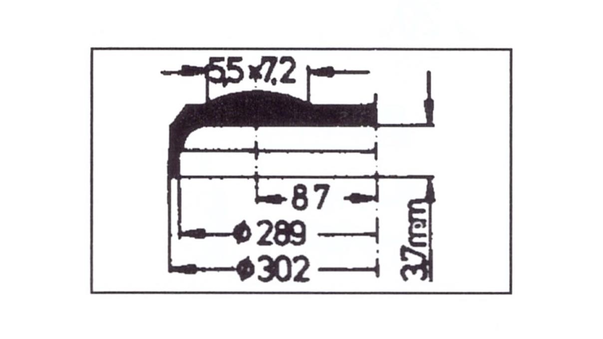 Cristal abatible con lupa Cyclop 116, réplica, plástico, Ø 30,2/28,9 mm, H 3,7 mm