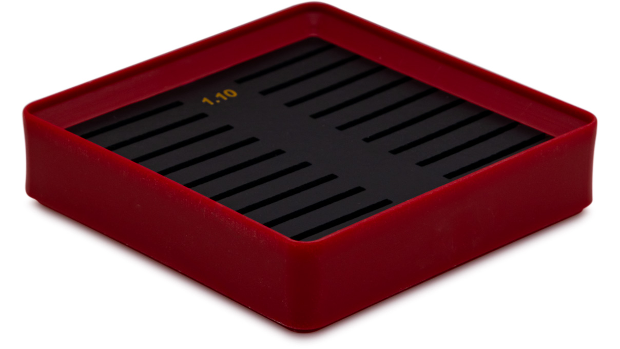 Lecureux Schraubenplatte mit Schlitzen, rot, für Ø 1,1 mm