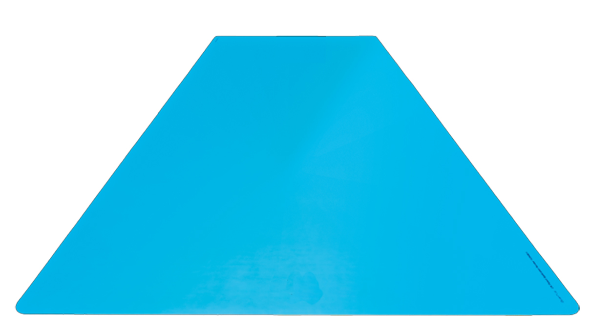 Adhesive film mat blue, wipeable and reusable