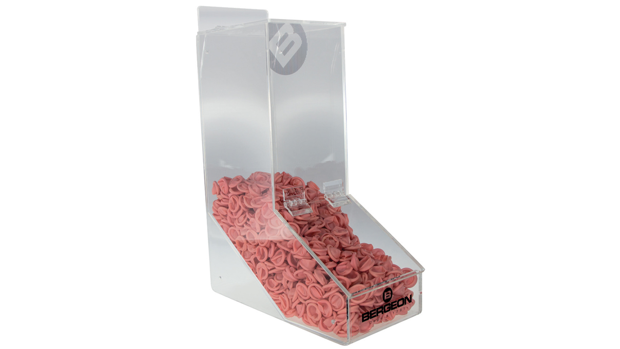 Bergeon 7872 Dispenser for rubber finger cots, UV protection, wall mounting possible