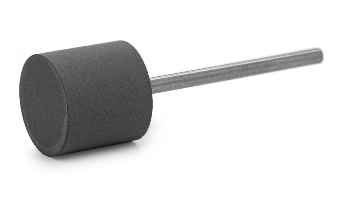 Polijster Eveflex, donkergrijs, cilinder, Ø 14 x 12 mm, medium, korrel grof, HP-schacht