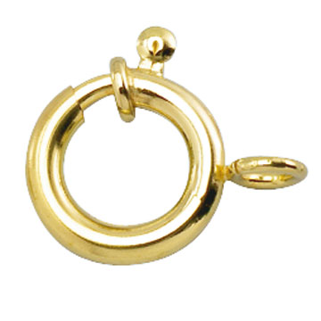 YG 585/- spring ring clasps with colla