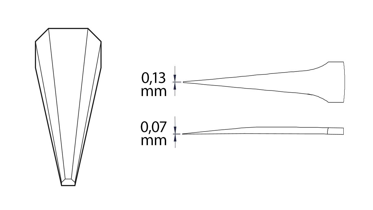 Beco Technic Pinzette, Form 2, Speziallegierung, NC, 120 mm