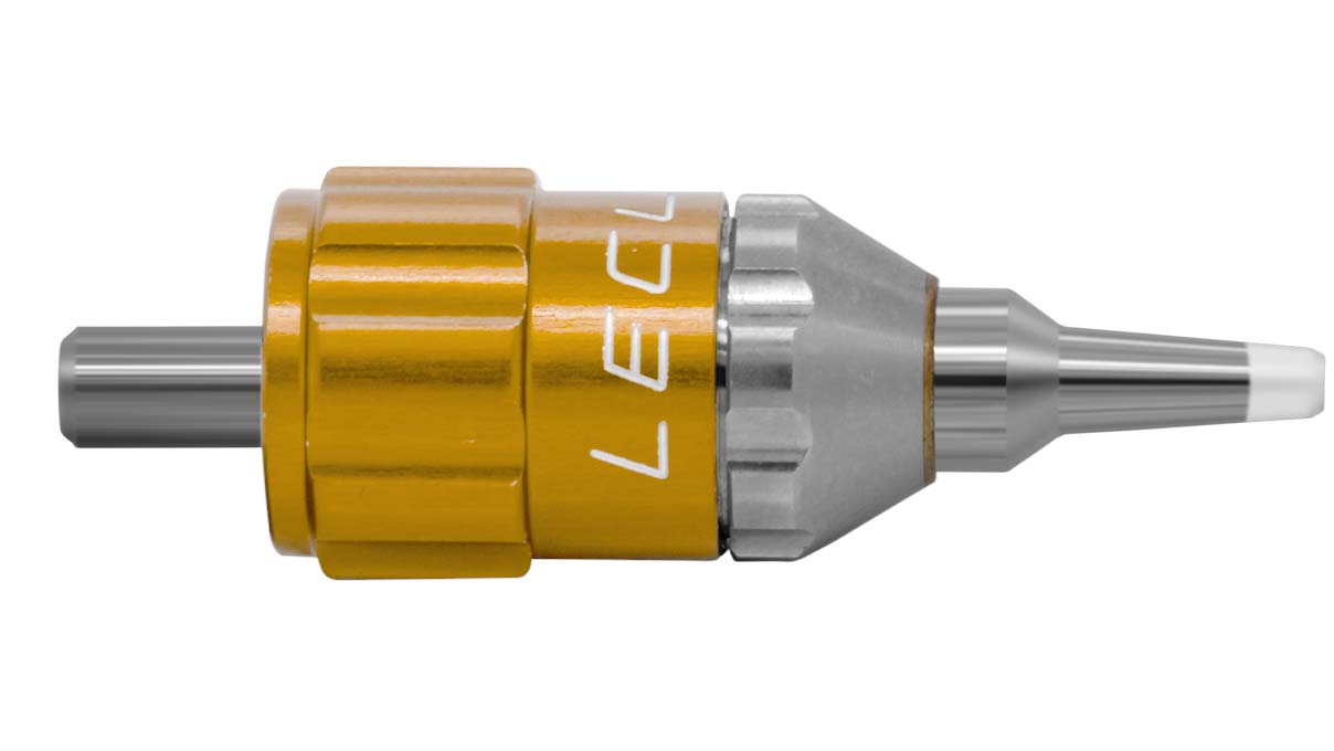 Lecureux screwdriver head Screw-On, adjustable, Ø 0,7 mm, orange, with bit holder and nylon protection
