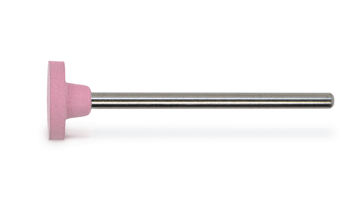 Polijster Universal, roze, wiel, Ø 11 x 2 mm, zacht, korrel zeer fijn, HP-schacht