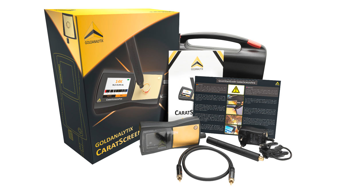 CaratScreenPen V1, testing device for the determination of the fine metal content