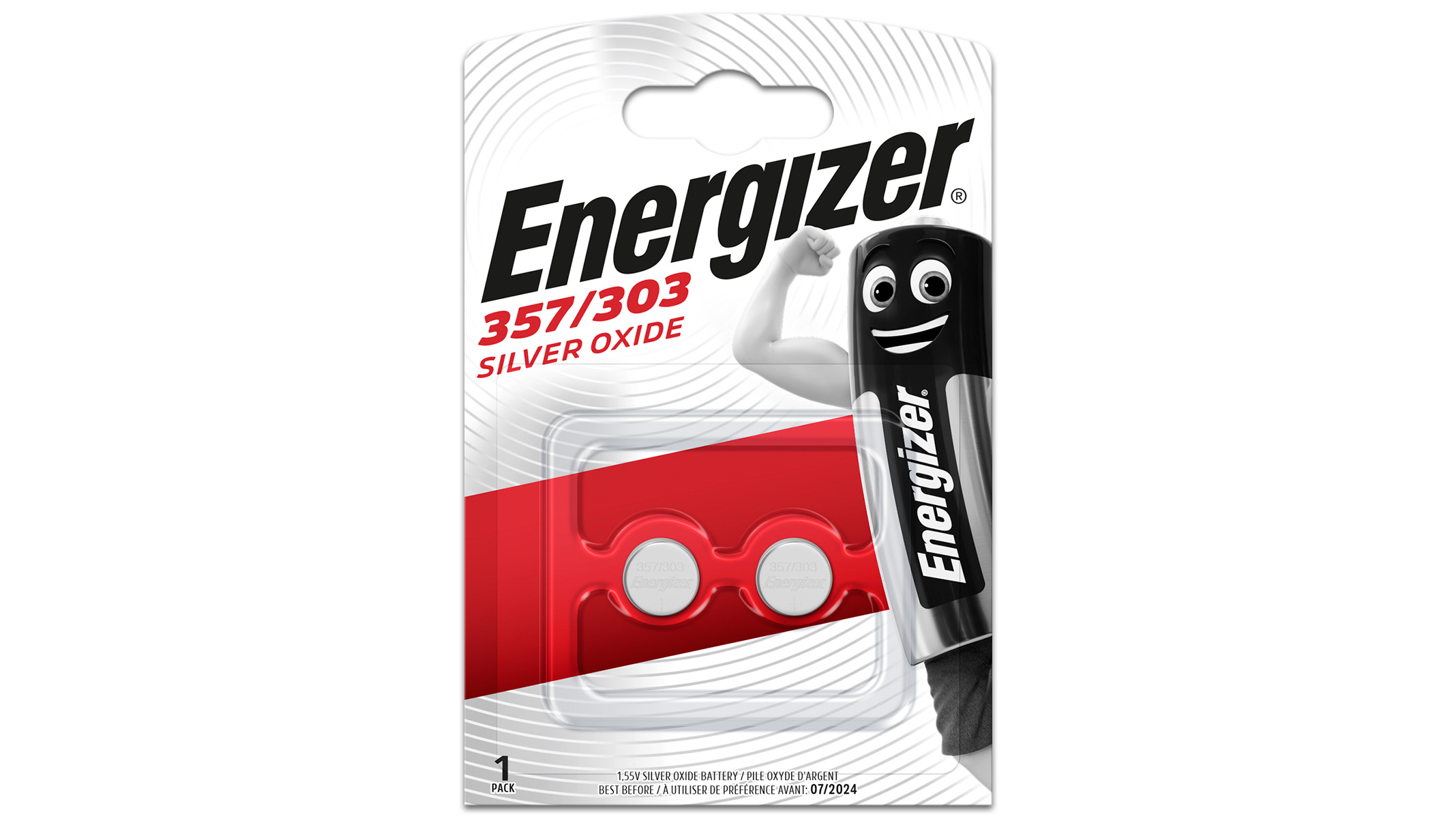 2 Batteries Energizer EPX76 in a blister (SR44/357/303)