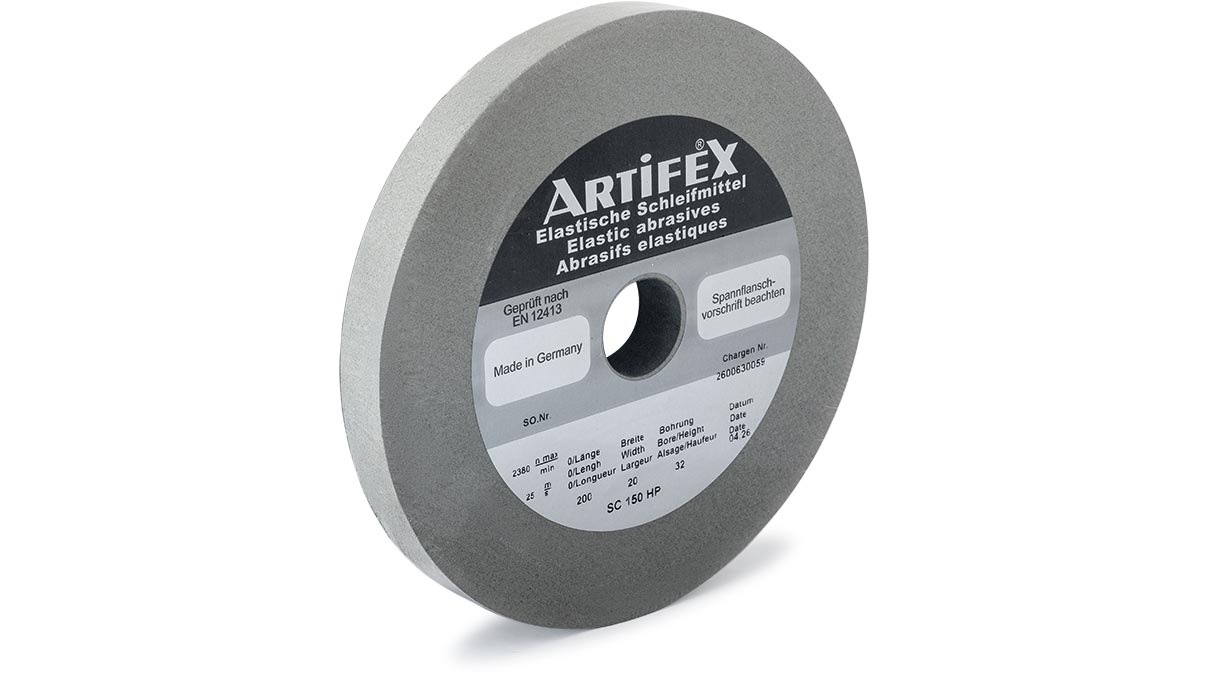 Artifex grinding wheel SC 150 HP, grain medium, hardness hard, Ø 200 x 20 mm, bore Ø 32 mm