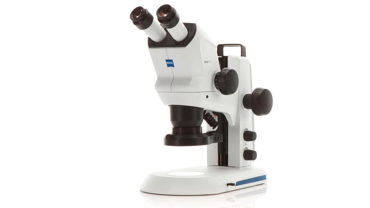Zeiss Stemi 508 Set O4M, Binokulares Stereomikroskop mit Ringleuchte K LED, Stativ K EDU und
Vorsatzoptik 1,5x
