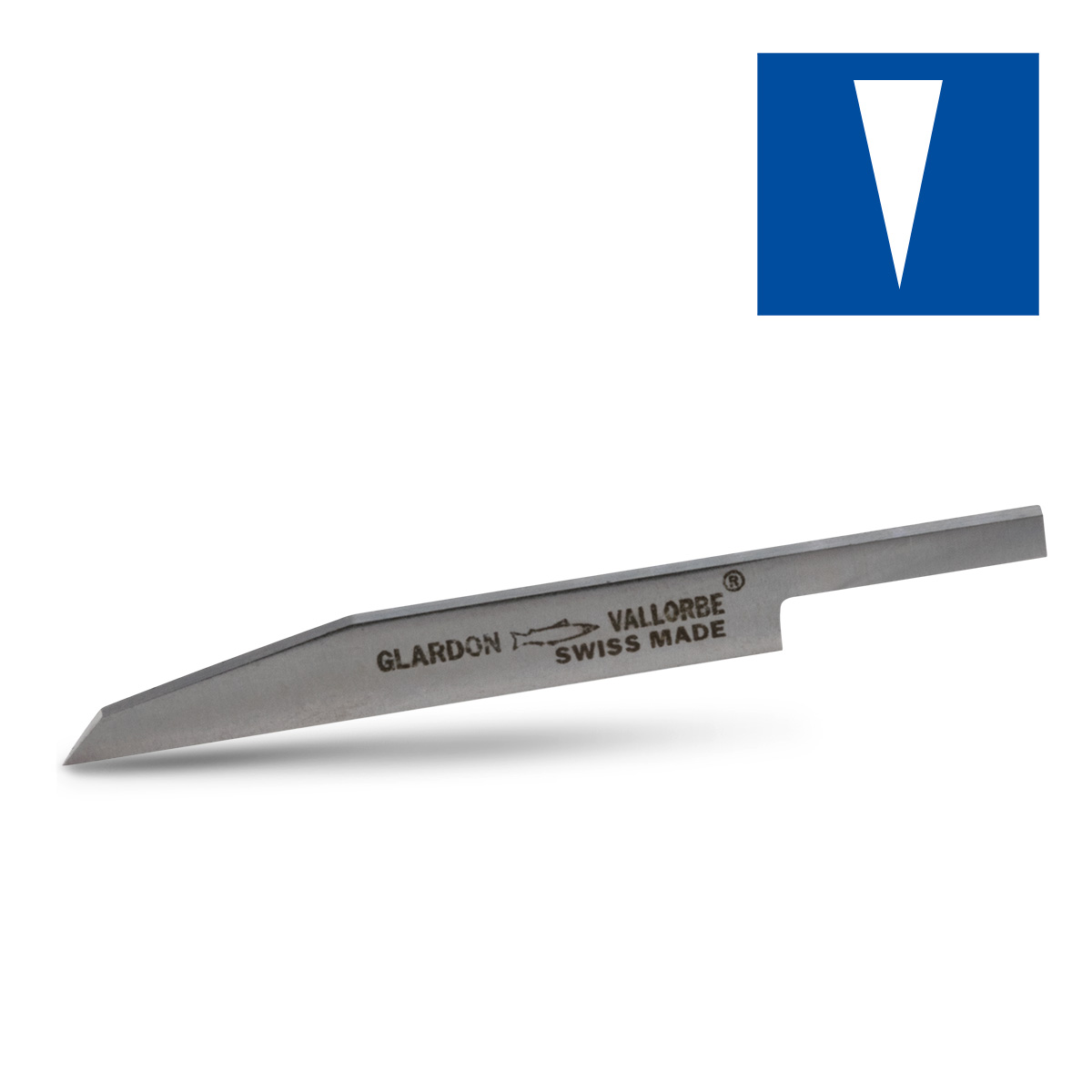 HSS gravers, knife 1.8 mm, length 55 mm, for chucks Ø 3,2 mm