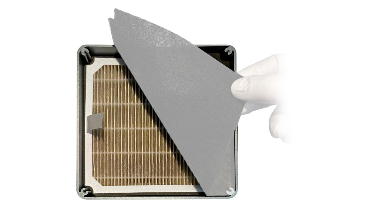 Lamella filter for fine dust extraction for SLC Mini