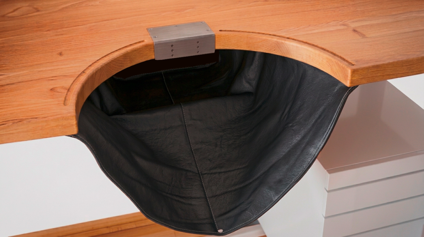 Bladvel, rundsleer, zwart, 90 cm