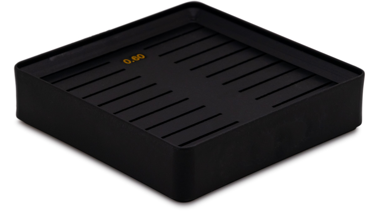 Lecureux Schraubenplatte mit Schlitzen, schwarz, für Ø 0,6 mm