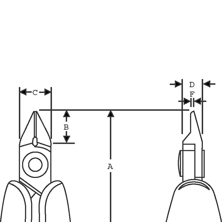 Lindstrom RX-Elektronik - Seitenschneider spitzer ausgesparter Kopf N°RX8147