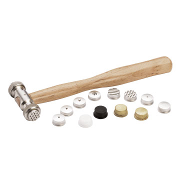 Texturing hammer with 13 interchangeable heads