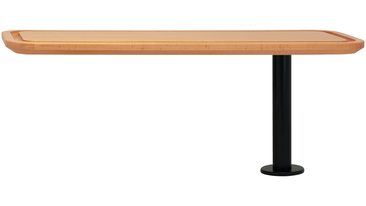Shelf top, floating, 55 x 22 cm, height 20 cm, beech, optional equipment for Ergolift Evolution 120 cm and 140 cm