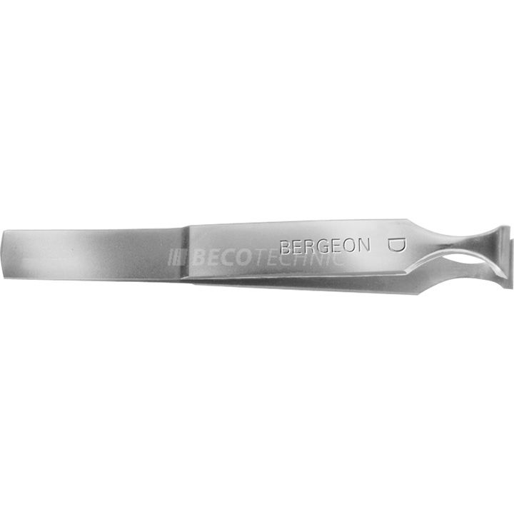 Bergeon 7427-NP-D tweezers type D, for cutting, nickel-plated carbon steel