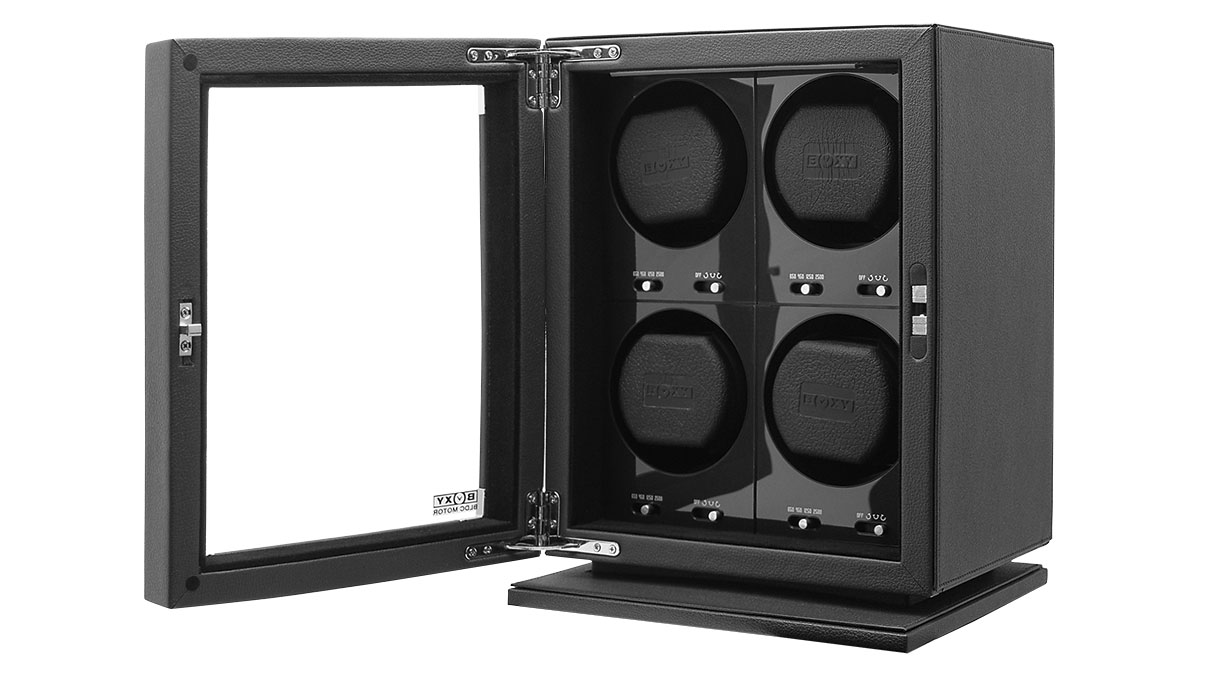 BLDC-B04 Uhrenbeweger für 4 Uhren, schwarz, B-Ware