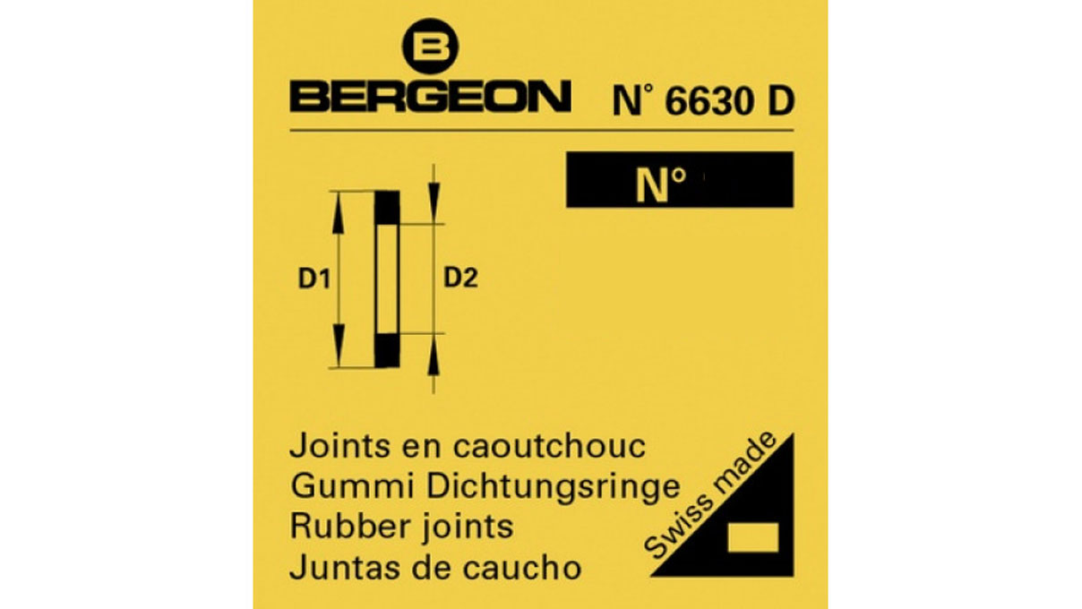 Bergeon 6630-D No 5, Dichtungen, Ø 20,3 / 19,2 mm, Dicke 0,5 mm