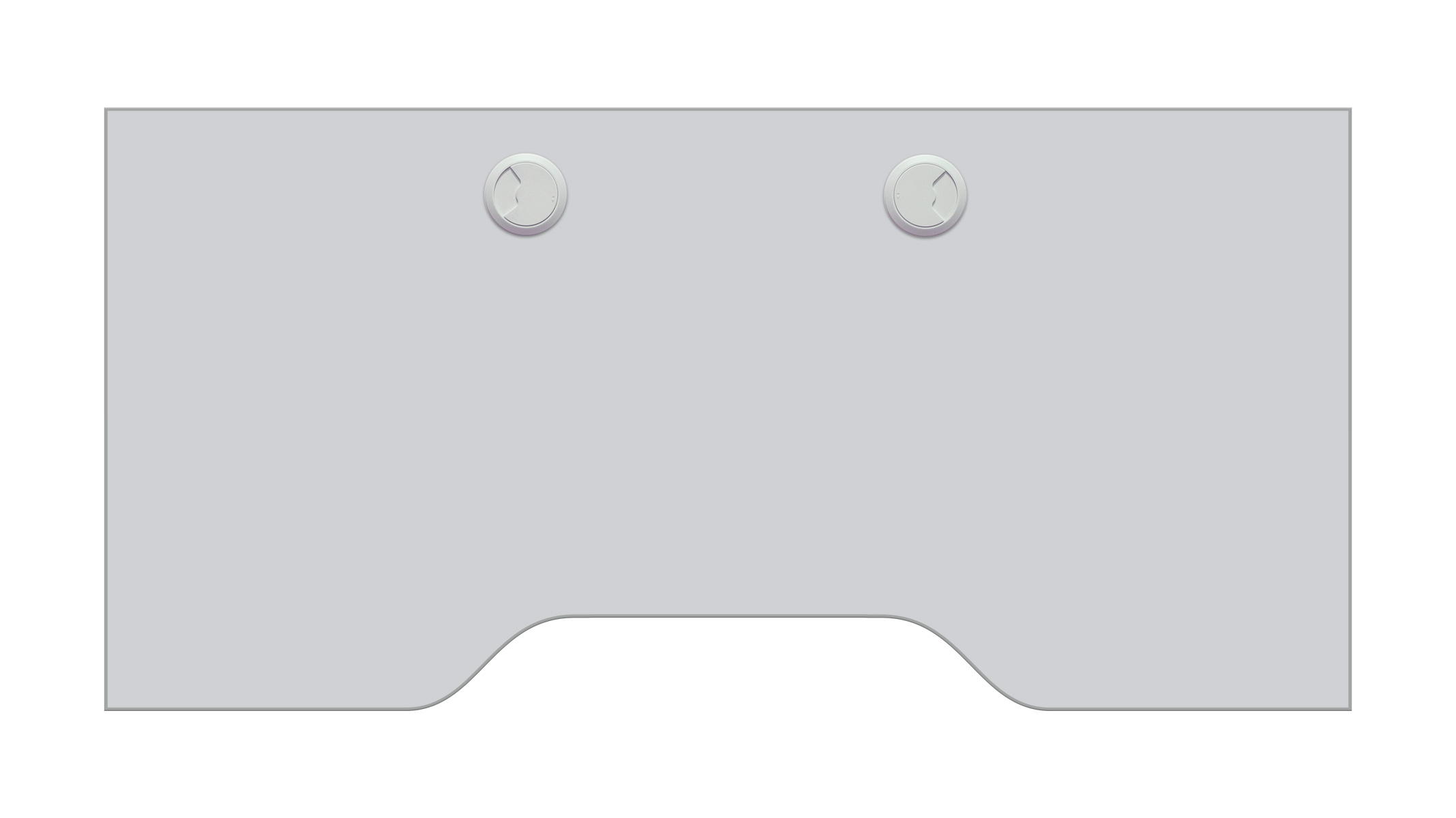 Ablageplatte, durchgehend, seidengrau, Sonderausstattung für Ergolift Evolution 120 cm