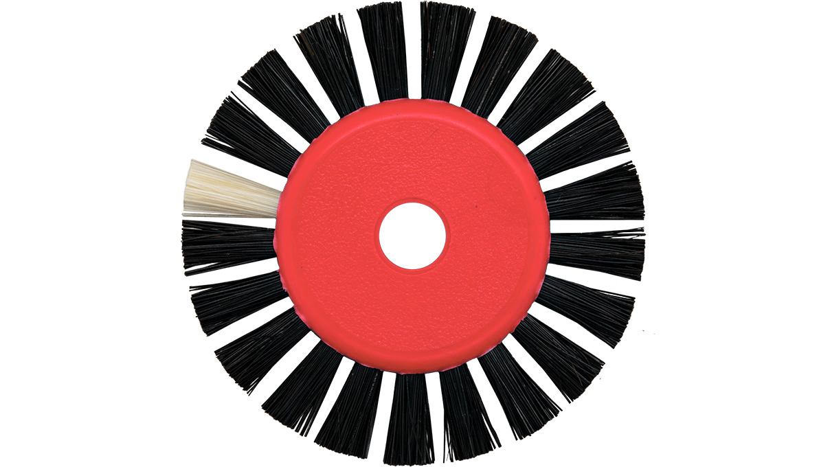 Rundbürste, schwarze Chungking Borsten, 1-reihig, flach, Ø 44 mm, mit Kunststoffkern