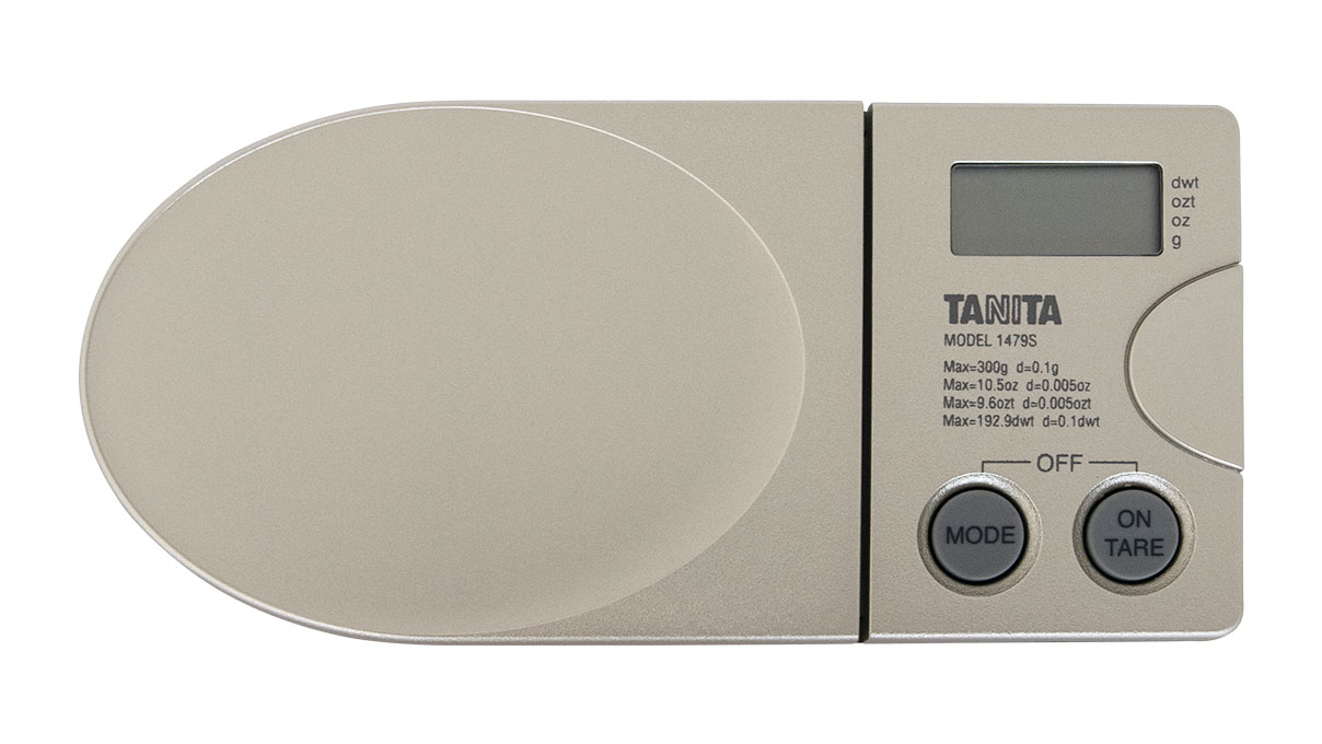 Tanita 1479S/300 pocket scale up to 300 g, gold colours
