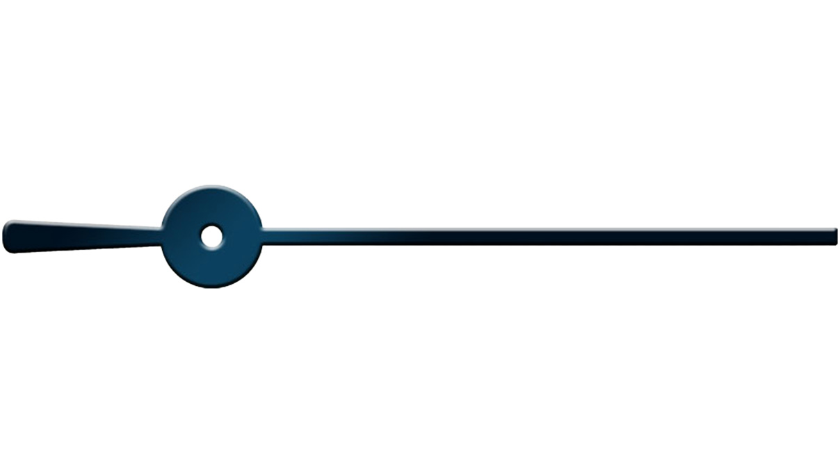 Central seconds hand (SC), Bluish black, Ø 0,22 mm, 13,5 mm