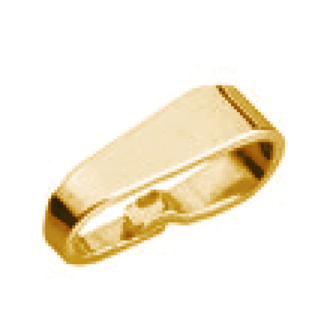 Anhängerschlaufe, gestanzt, Länge 6,5 mm, 585/- Gelbgold