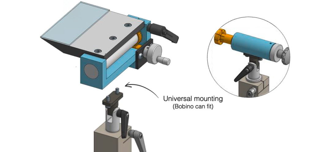 Micromecalp Extensio High bracket for support table T120, with metal handles, inner diameter 20 mm