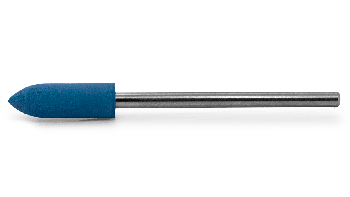 Polijster Eveflex, donkerblauw, torpedo, Ø 5 x 16 mm, hard, korrel zeer grof, HP-schacht