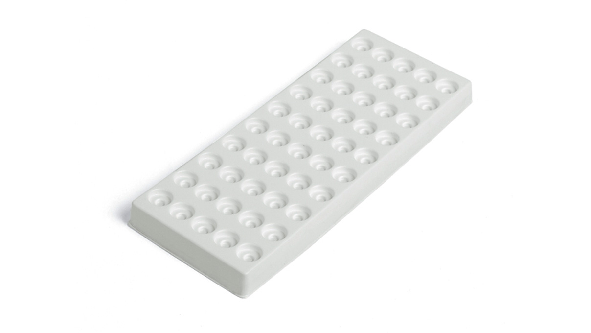 Plastic insert for assortment box N° 207566, 50 compartments Ø 14 x 4 mm