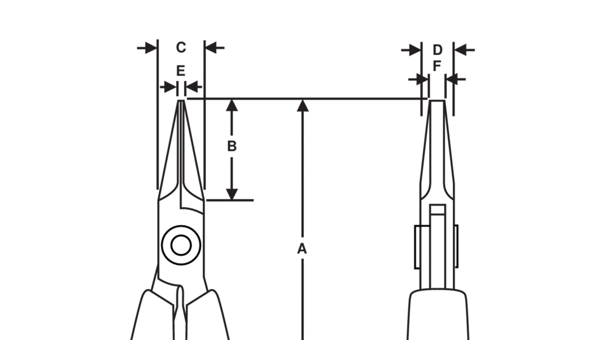 Lindström RX7490A Alicate plano de precisión, longitud 146,5 mm