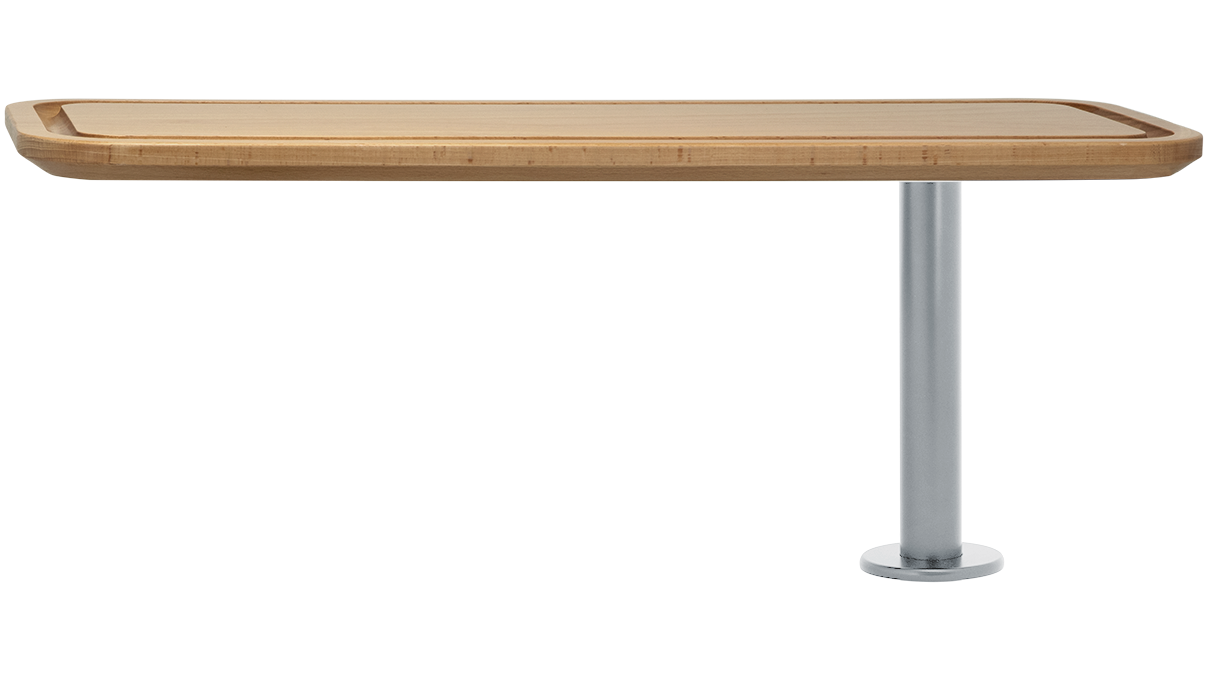 Legplank boven, drijvend, 55 x 22 cm, hoogte 20 cm, eik, extra uitrusting voor Ergolift Evolution 120 cm en 140 cm