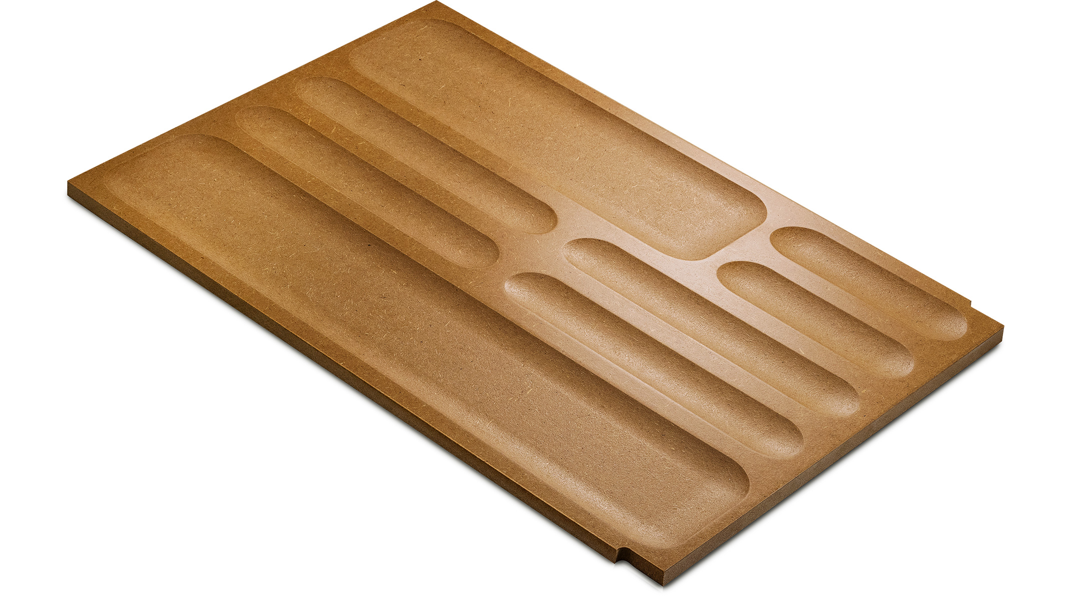 Insert for standard drawers, 8 recesses, wood, for Ergolift Evolution 140 cm