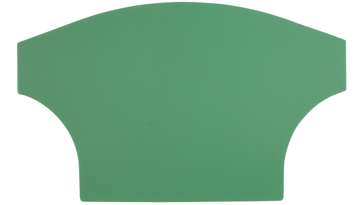 Antistatisch werkbank mat voor tafelblad Ergolift Evolution 120 cm en 140 cm met oppervlakte Softstop
en werkgebied en voorsprong mineraal materiaal, groen