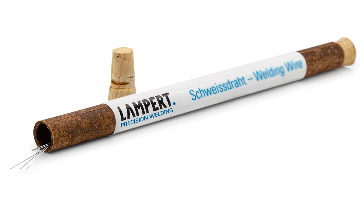 Lampert Schweißdraht NiCrMo15, für Nickelbasis-Legierungen, Ø 0,4 x 100 mm, 10 Stück