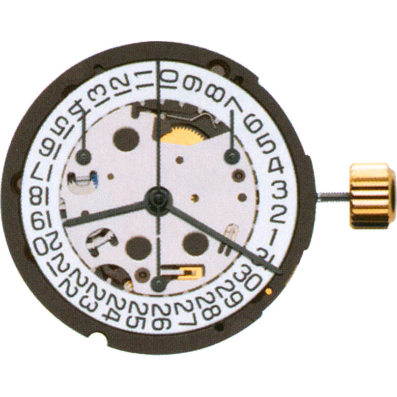 Mvt. ETA G15.211 H1 10 1/2''' SS CHR DATE4 slanted 2PUSHERS Quartz (394)