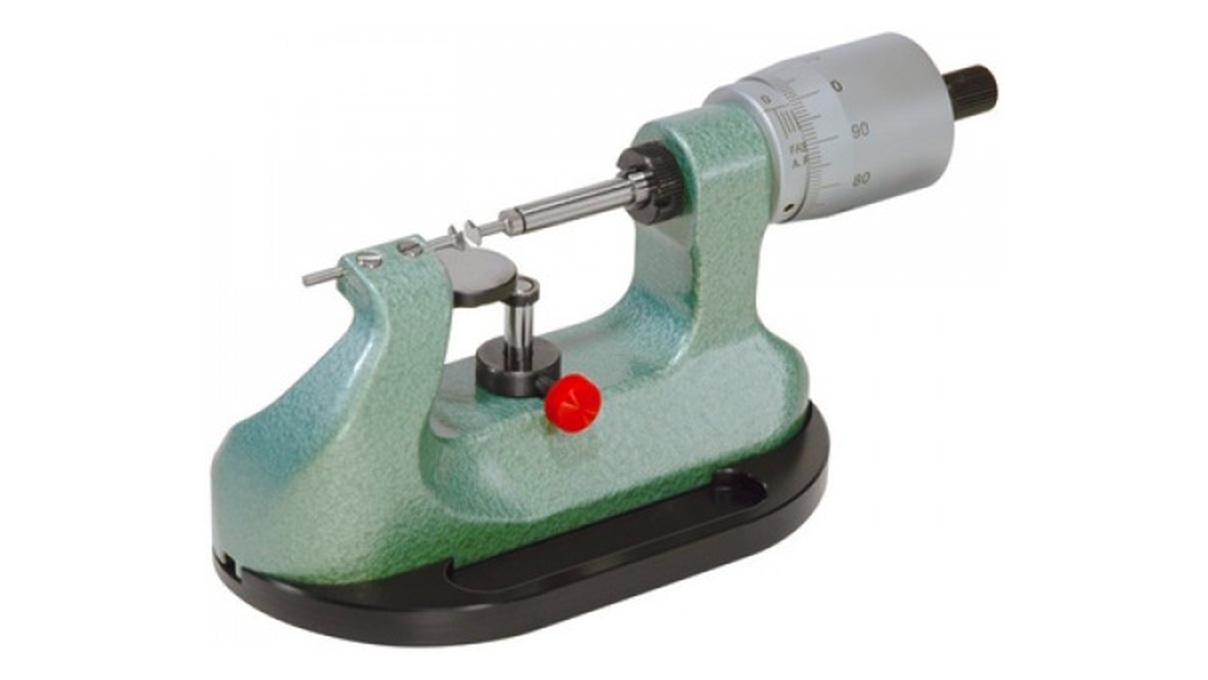 Bergeon 6735-1 micrometer met draaibare aanslag, cilindrische hardmetalen meetvlakken, Ø 2 mm