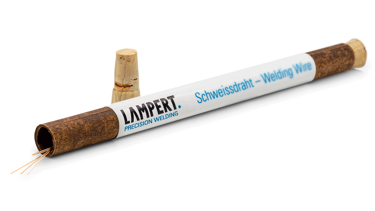 Lampert welding wire Au 585 Rose, for 585/- rose gold, Ø 0,25 x 100 mm, 5 pieces