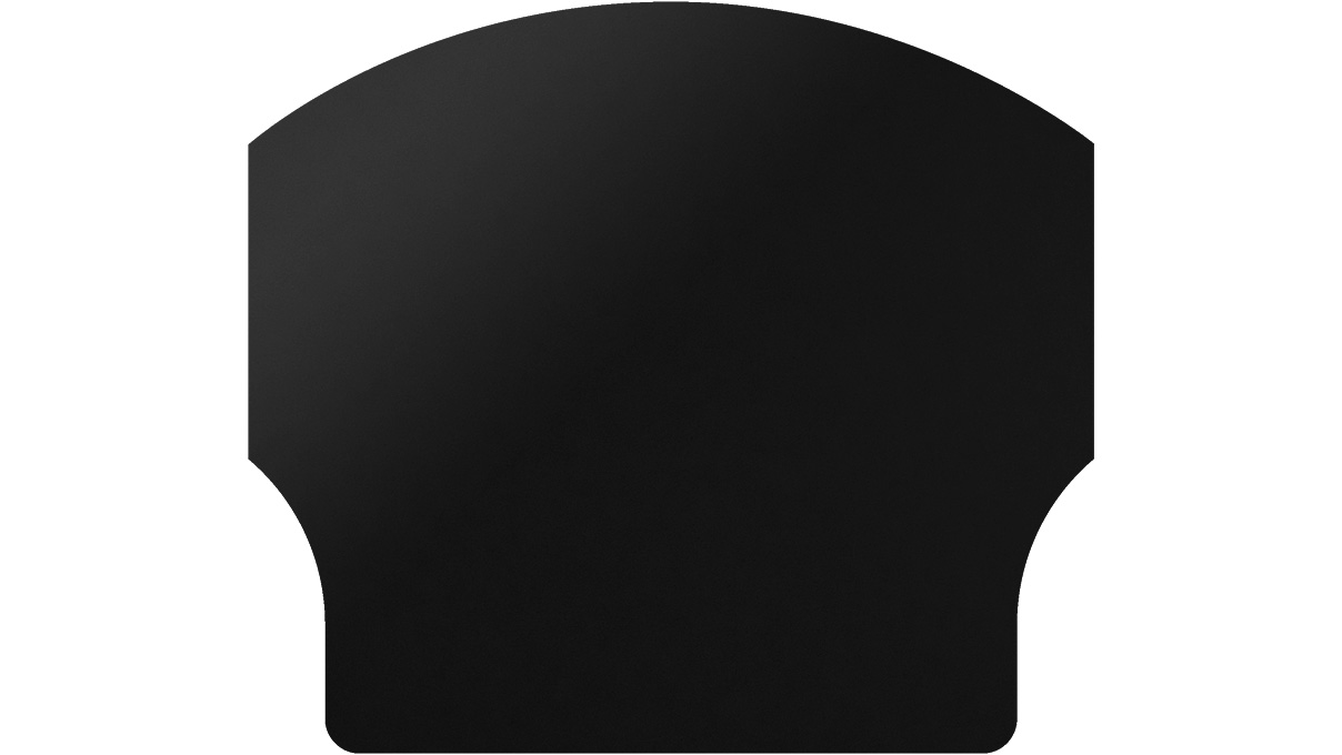 Antistatische Arbeitsunterlage, weich, geschwungene Form, 269 x 239 mm, schwarz