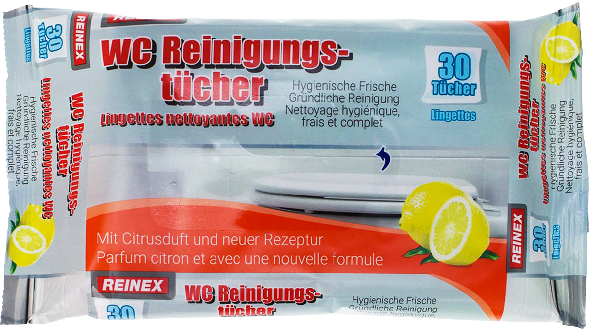 Reinex moist cleaning wipes for the toilet
