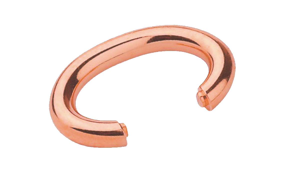 Bows. oval. rose gilt. 21 mm