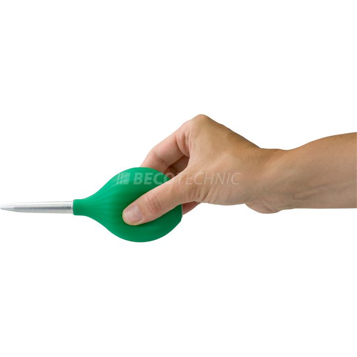 Ventilador negro con dos extensiones de plástico