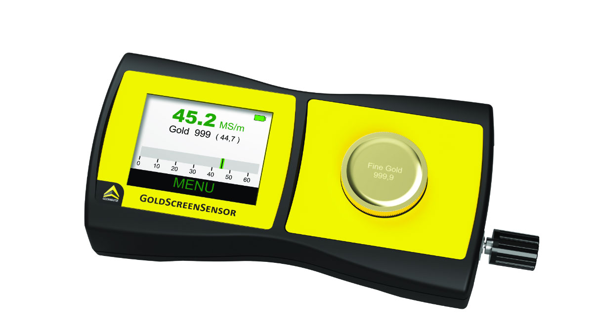 GoldScreenSensor, compact gold tester for coins and ingots from ~1/4 ounce up to 1 ounce