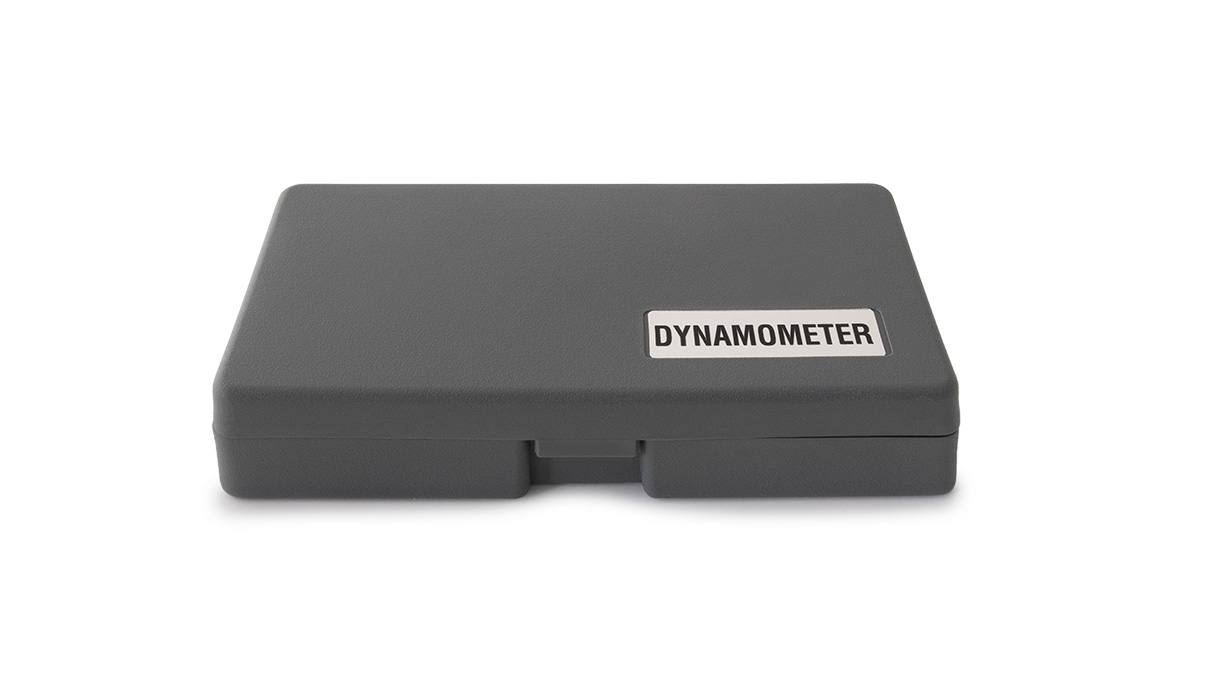 Dynamometer FDN 10, 10 N x 0,1 N, analog display, including traction hook and 2 end fittings