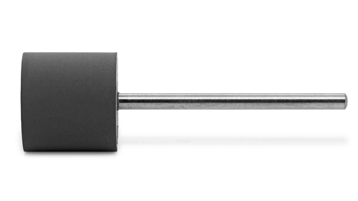 Polijster Eveflex, donkergrijs, cilinder, Ø 14 x 12 mm, medium, korrel grof, HP-schacht